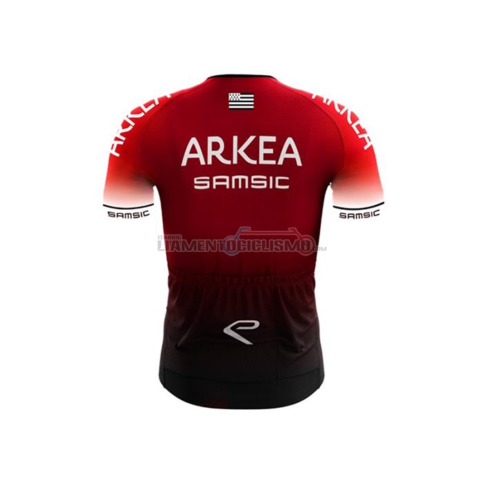 Abbigliamento Ciclismo Arkea Samsic Manica Corta 2020 Rosso Nero